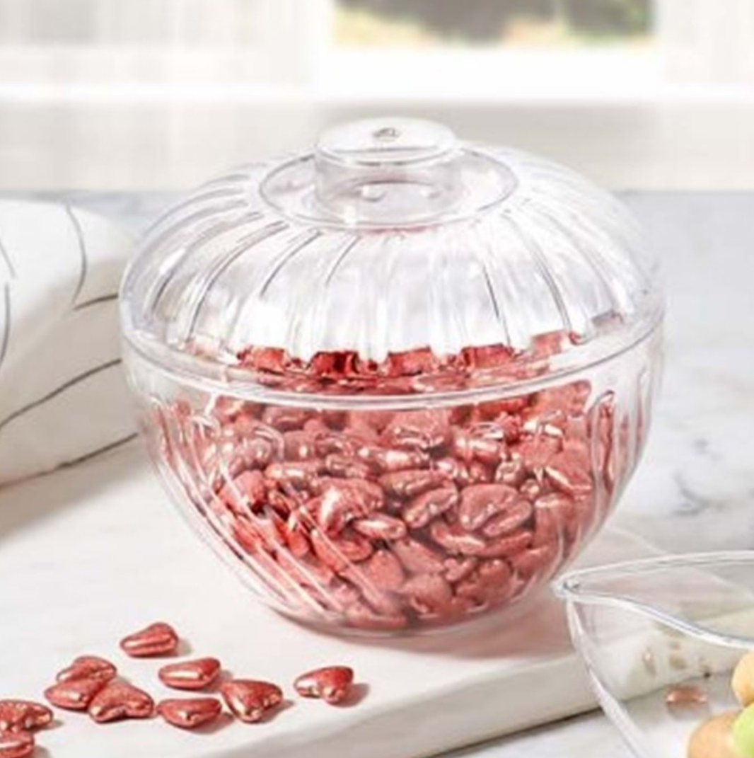 Candy Plate With Cover Plastic  طبق حلوى مع غطاء
