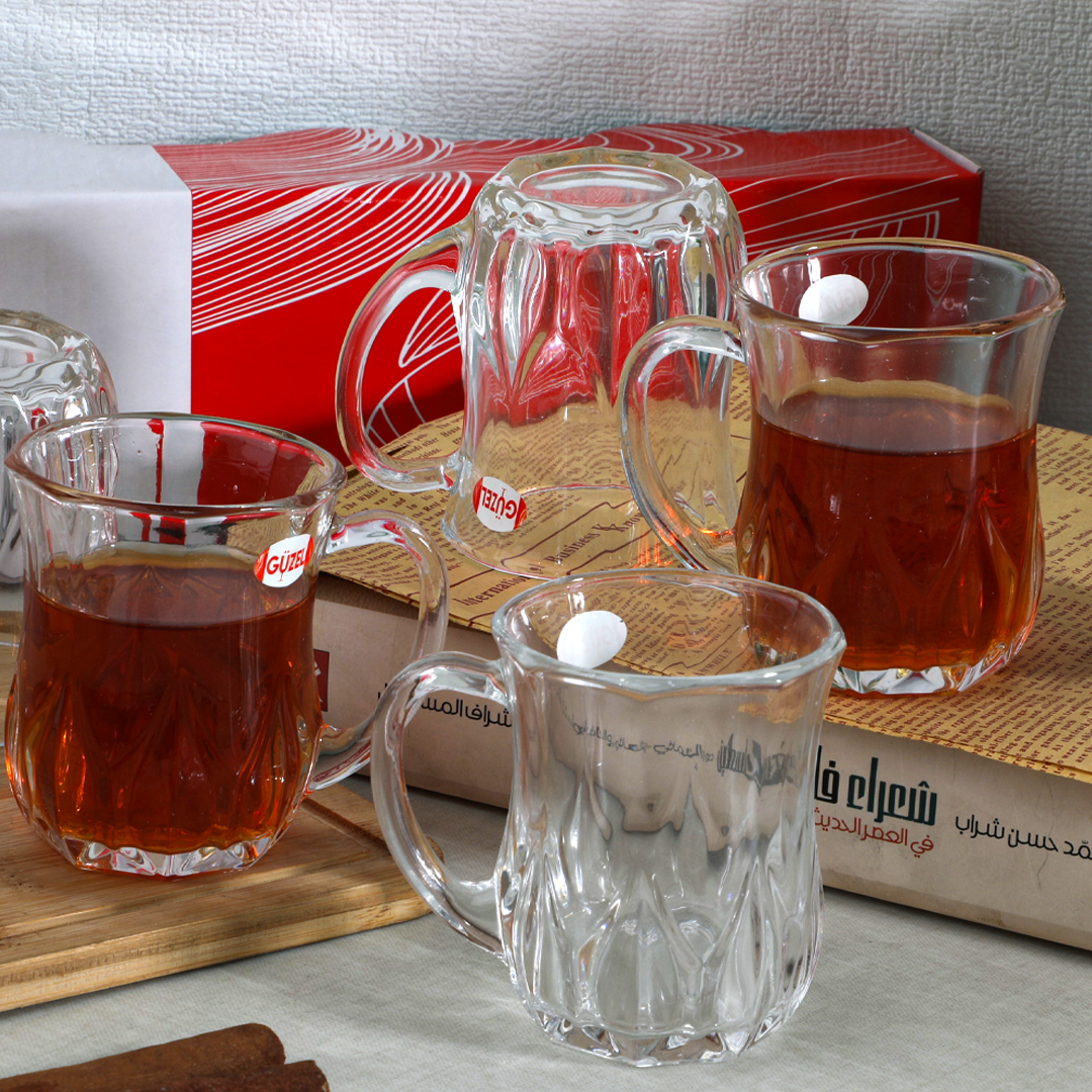 طقم كاسات شاي GLASS CUP TEA